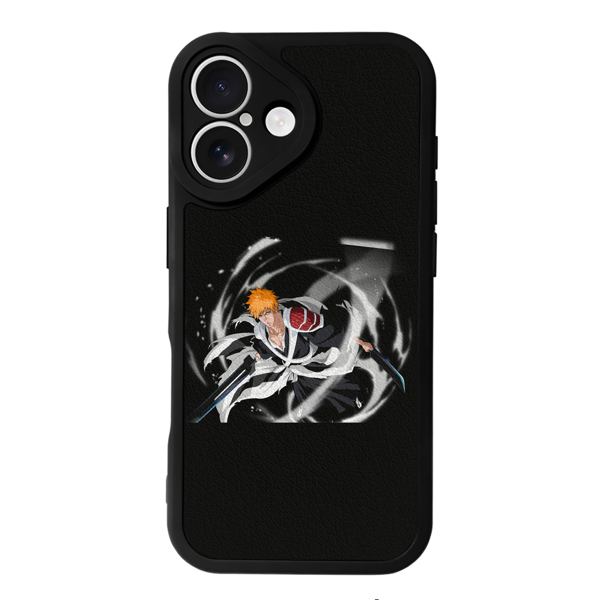 ブリーチ 黒崎一護（くろさき いちご）BLEACH Kurosaki Ichigo 【iPhone 16シリーズ対応】シリコンスマホケース（レザー調） 材質：シリコン